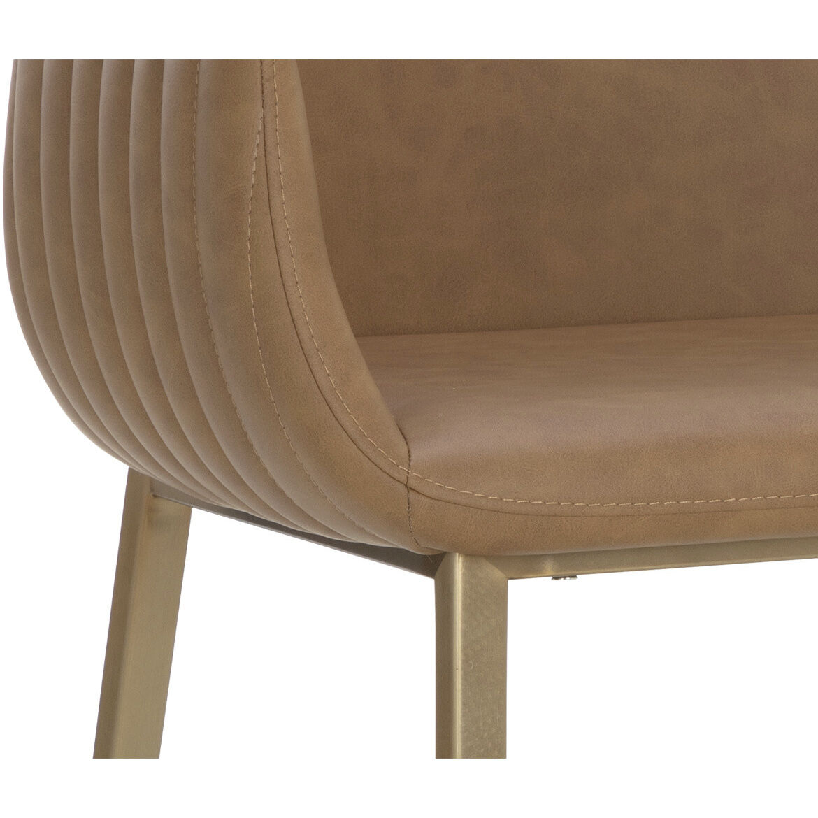 Lucano 36.5 inch Milliken Cognac Counter Stool